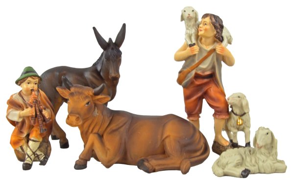 Stimmungsvolle Weihnachtskrippe Reichenschwand - inkl. 12 tlg. Figurensatz K 007 Maße: Krippe ca. 80 x 40 x 36 cm